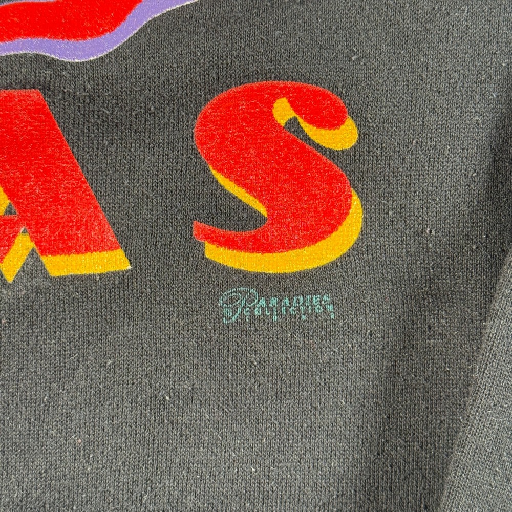 Vintage Tultex Sweatshirt Men's XL Texas Chili Peppers Graphic Made USA Black - Picture 2 of 7